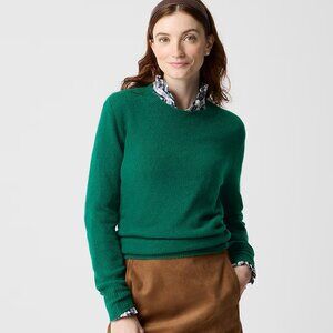 J. Crew Women’s Crewneck Sweater Extra-Soft Academic Green NEW (NWT) Size L
